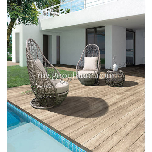 အပြင်ပိုင်း Wicker 3-Piece Patio Bistro Set